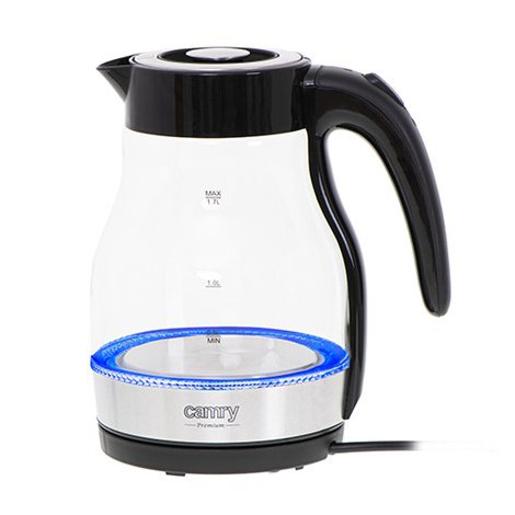 Camry | Kettle | CR 1300 | Electric | 2200 W | 1.7 L | Glass | 360° rotational base | Black - 2